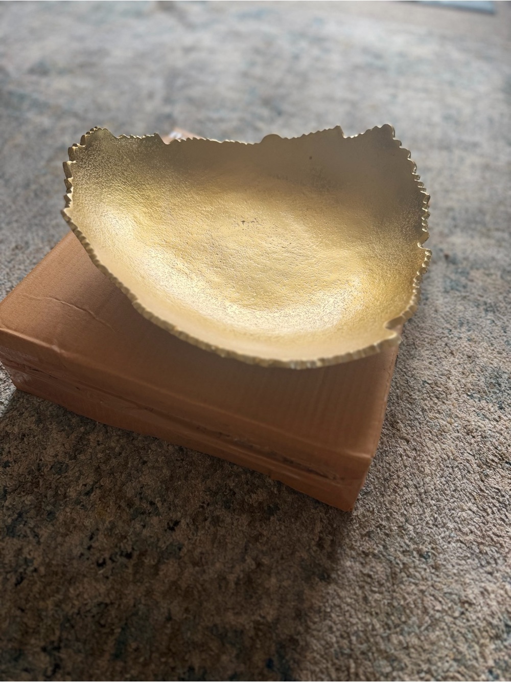 Gold Decorative Leaf Bowl - Home Accents - Picture 1 of 3